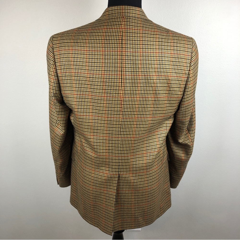 Hart Schaffner Marx Gold Trumpeter Blazer Sz 41L Loro Piana Houndstooth Cashmere - Picture 7 of 13